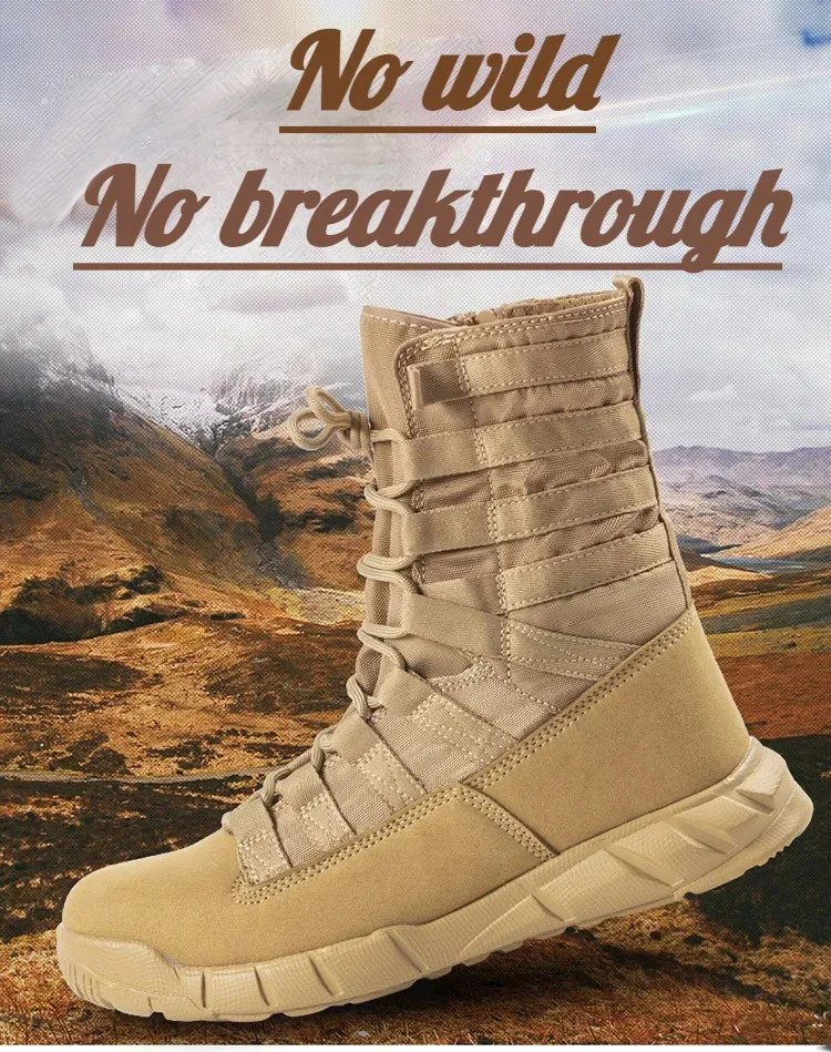 Skip Boot-Bottes d'entraînement légères pour hommes, bottes de randonnée, chaussures marron désert, vert