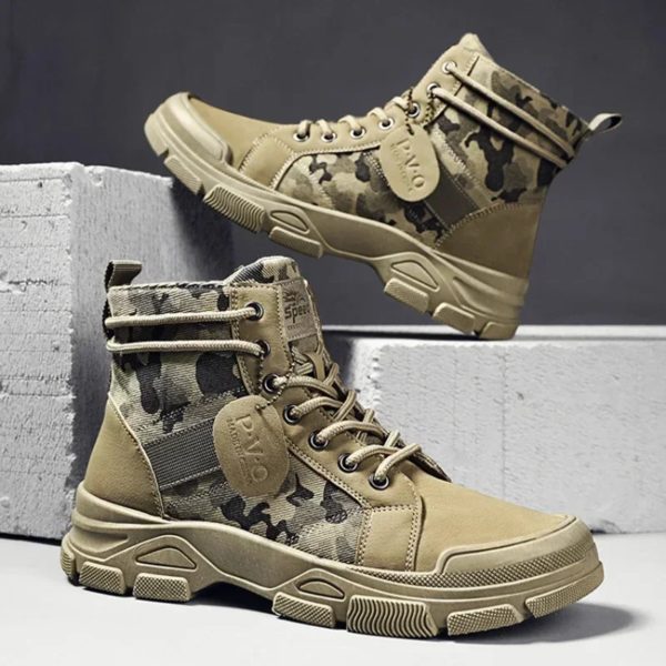 CamSolomon-Bottes Montantes à Plateforme pour Homme, Chaussures d'Extérieur, Rinçage, Robocze, Mesperforées, Automne Hiver