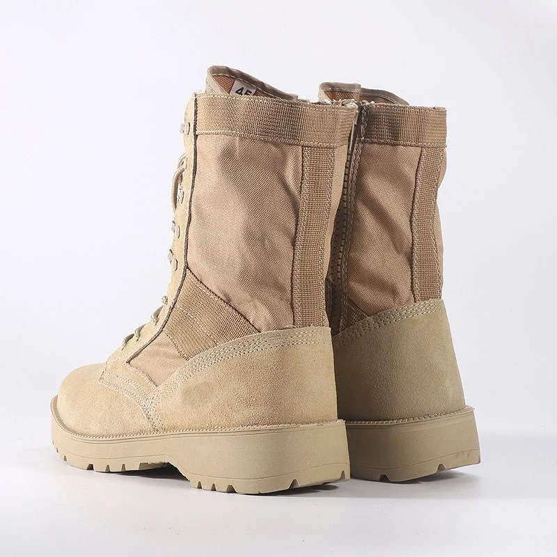 Bottes Duldesert en cuir véritable pour hommes, chaussures de randonnée coordonnantes, bottes montantes, légères, chaussures de travail, extérieur