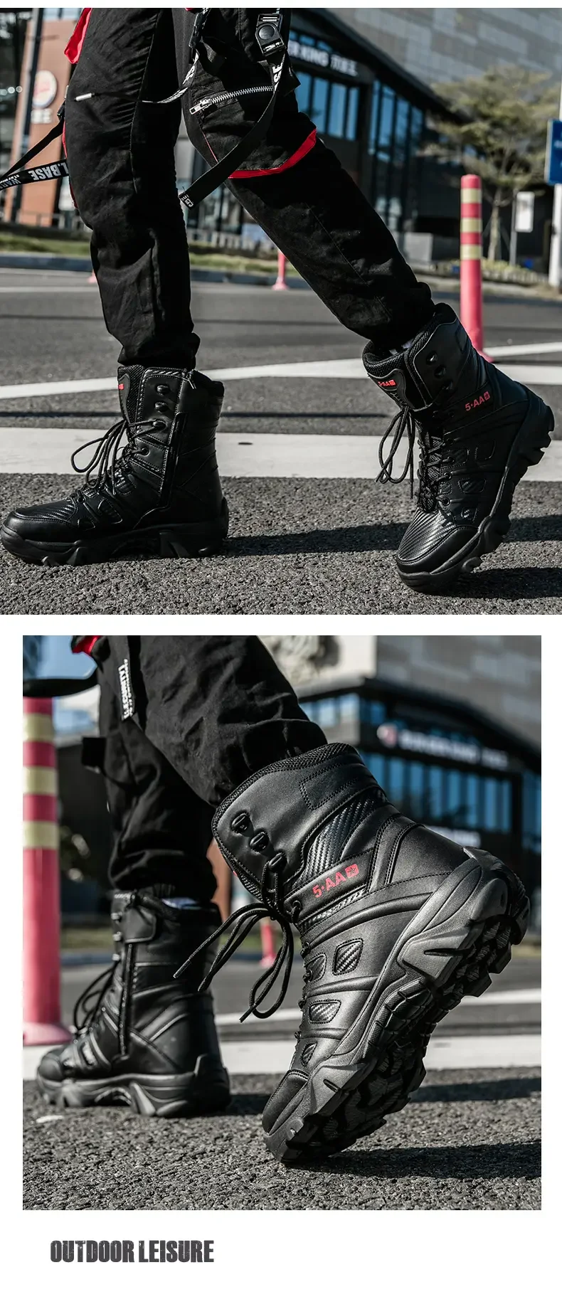 Bottes d'alpinisme décontractées pour hommes, chaussures montantes, sports de plein air, grande taille, zones bre, automne