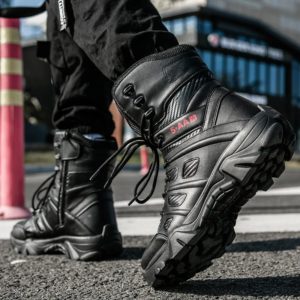 Bottes d'alpinisme décontractées pour hommes, chaussures montantes, sports de plein air, grande taille, zones bre, automne