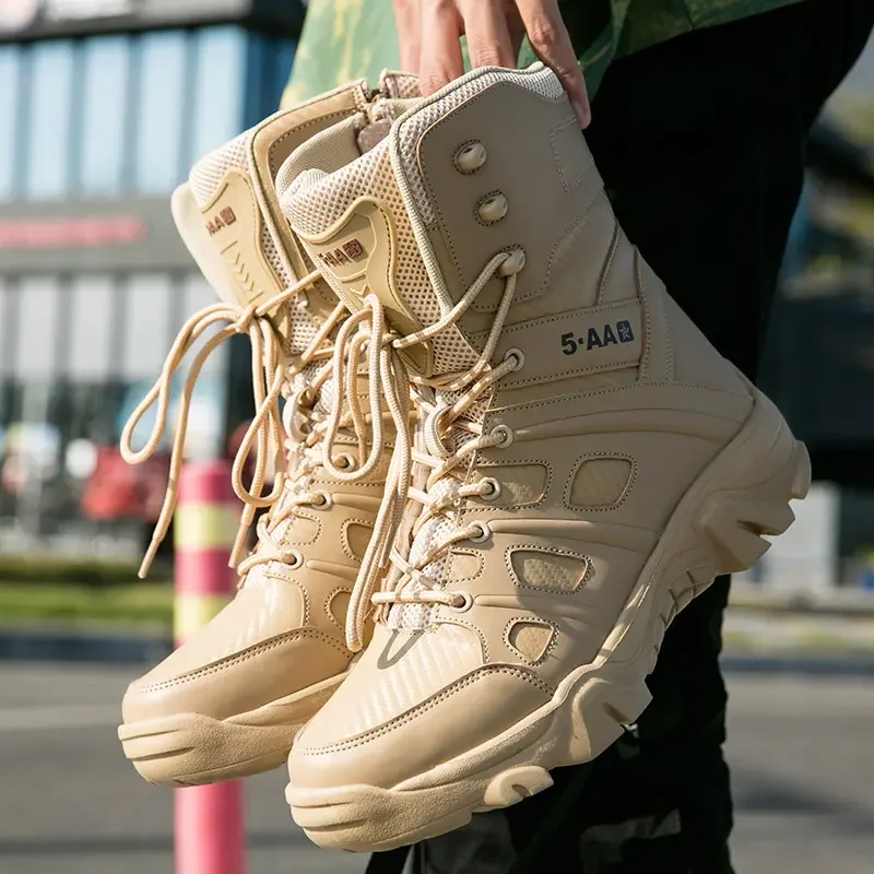 Bottes d'alpinisme décontractées pour hommes, chaussures montantes, sports de plein air, grande taille, zones bre, automne