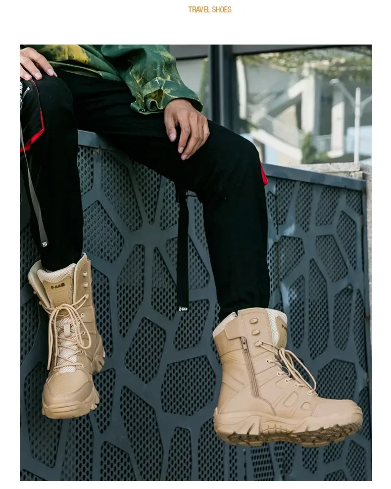 Bottes d'alpinisme décontractées pour hommes, chaussures montantes, sports de plein air, grande taille, zones bre, automne