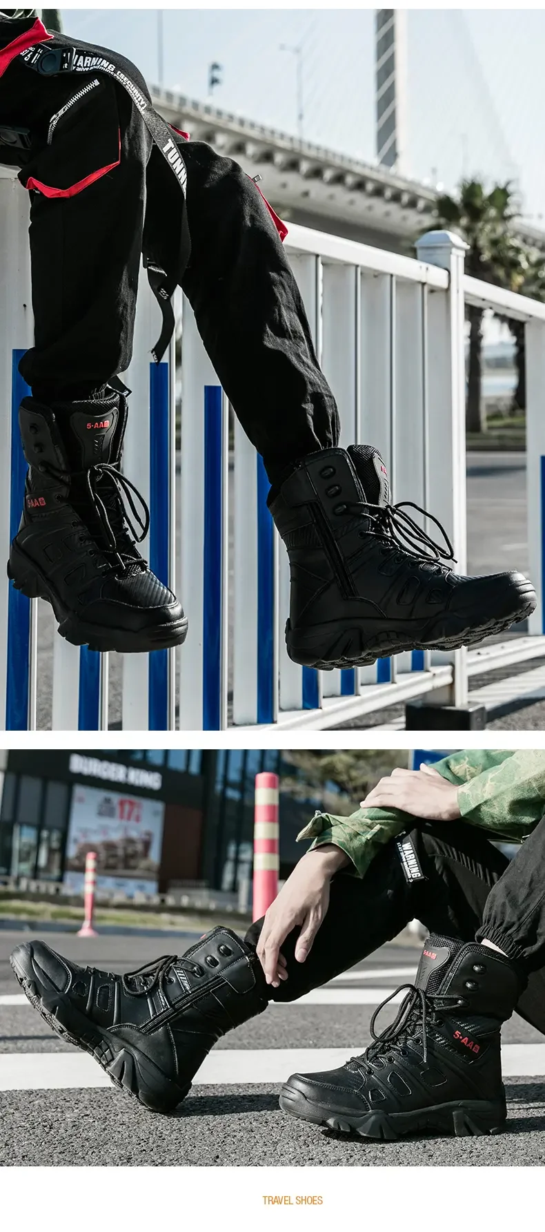 Bottes d'alpinisme décontractées pour hommes, chaussures montantes, sports de plein air, grande taille, zones bre, automne