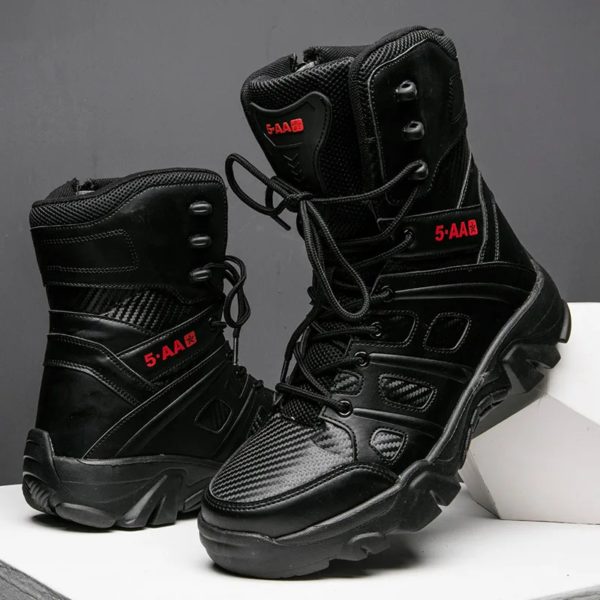 Bottes d'alpinisme décontractées pour hommes, chaussures montantes, sports de plein air, grande taille, zones bre, automne – Image 3