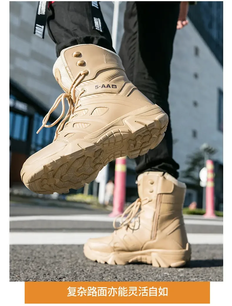 Bottes d'alpinisme décontractées pour hommes, chaussures montantes, sports de plein air, grande taille, zones bre, automne