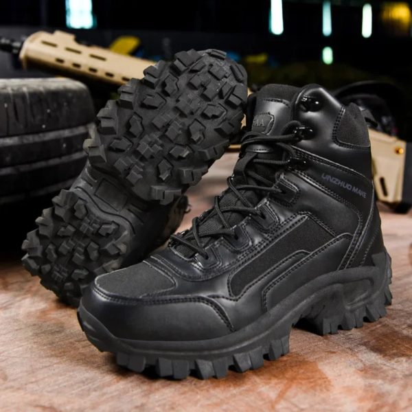 Bottes tactiques imperméables du désert pour hommes, chaussures de combat en plein air, chaussures de sécurité au travail, chaussures de randonnée, nouveau – Image 4
