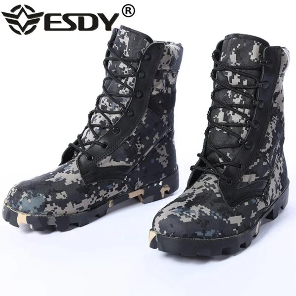 CamSolomon-Bottes de rinçage en cuir véritable pour hommes, l'offre elles ander, chaussures Dulskip, botte de travail de chasse, chaussure de randonnée 47, extérieur – Image 3