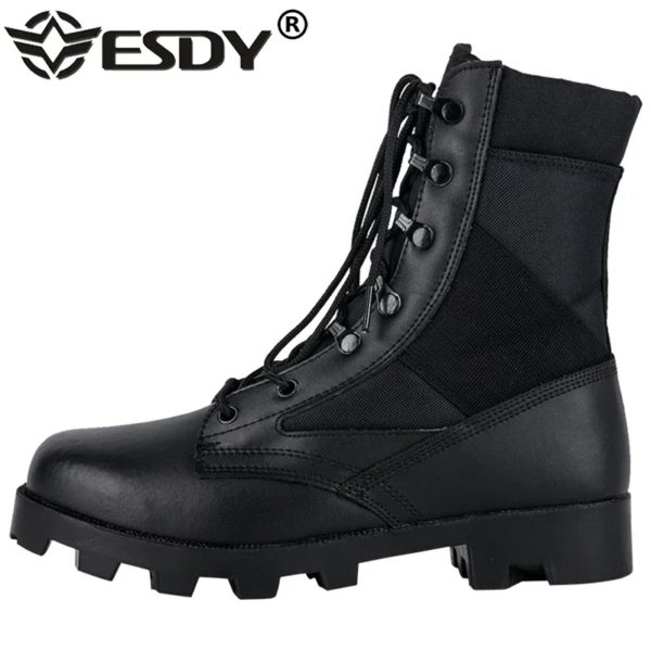 CamSolomon-Bottes de rinçage en cuir véritable pour hommes, l'offre elles ander, chaussures Dulskip, botte de travail de chasse, chaussure de randonnée 47, extérieur – Image 2
