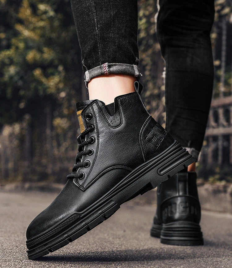 Bottes à lacets de style britannique pour hommes, coupe haute, chaussures pour hommes, bas prix, mode coordonnante, connaître les offres originales, rétro, printemps, automne