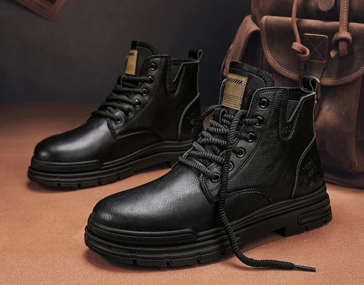 Bottes à lacets de style britannique pour hommes, coupe haute, chaussures pour hommes, bas prix, mode coordonnante, connaître les offres originales, rétro, printemps, automne
