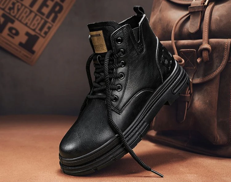 Bottes à lacets de style britannique pour hommes, coupe haute, chaussures pour hommes, bas prix, mode coordonnante, connaître les offres originales, rétro, printemps, automne
