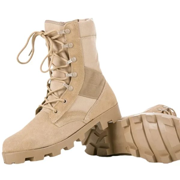 Bottes militaires Duldesert pour hommes, bottes de randonnée en plein air respirantes, bottes de trekking à lacets, saut du désert, haut, hiver