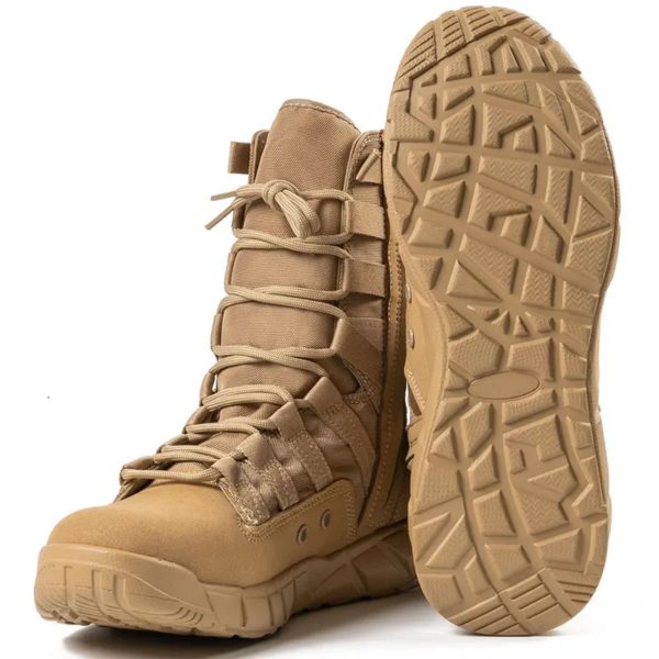 Bottes de randonnée légères et respirantes pour hommes, chaussures de rinçage dans la jungle, chaussures de désert confortables, randonnée en plein air – Image 4