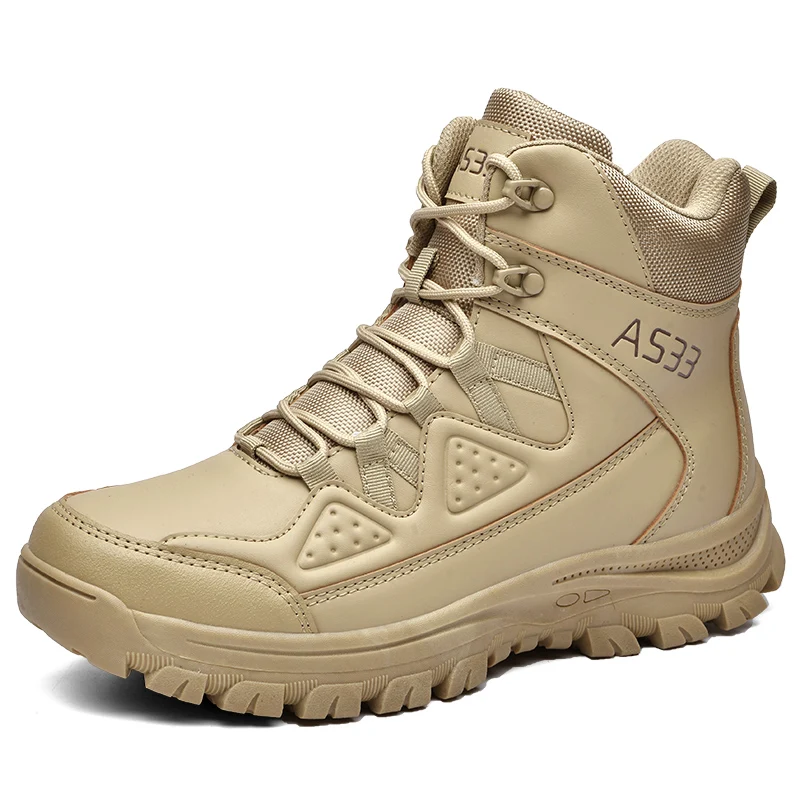 Bottes de saut dans le désert imperméables pour hommes, chaussures d'extérieur, d'escalade, de randonnée, de sécurité, de travail, de rinçage