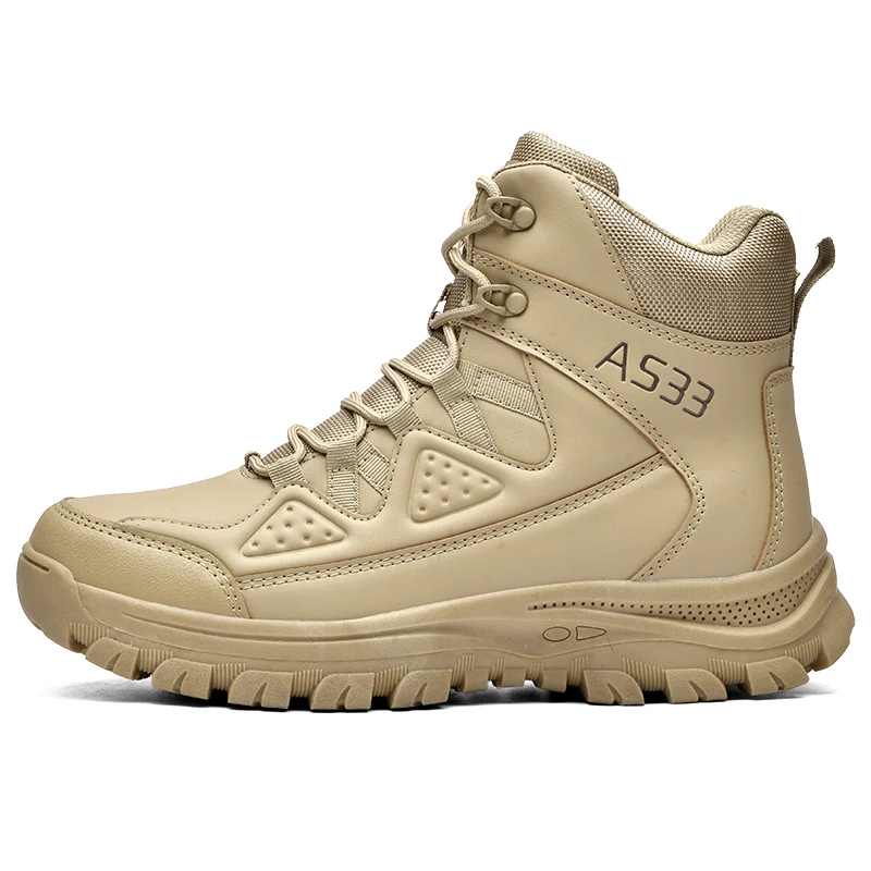 Bottes de saut dans le désert imperméables pour hommes, chaussures d'extérieur, d'escalade, de randonnée, de sécurité, de travail, de rinçage