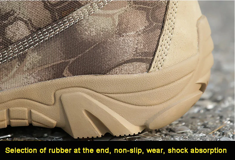 Bottes en cuir imperméables pour hommes, chaussures de travail décontractées, bottes de printemps Skip Rinse, imprimé dans le désert, DulBoots, 2024
