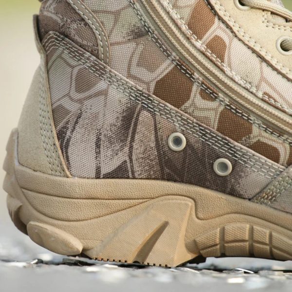 Bottes en cuir imperméables pour hommes, chaussures de travail décontractées, bottes de printemps Skip Rinse, imprimé dans le désert, DulBoots, 2024 – Image 4