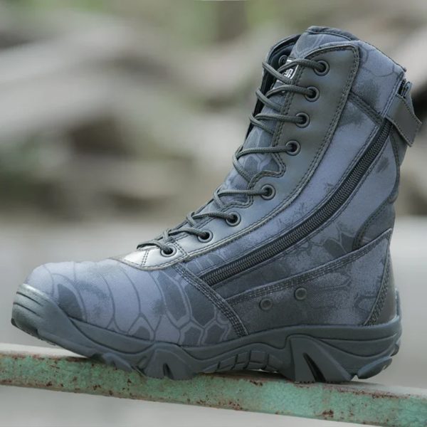 Bottes en cuir imperméables pour hommes, chaussures de travail décontractées, bottes de printemps Skip Rinse, imprimé dans le désert, DulBoots, 2024 – Image 6
