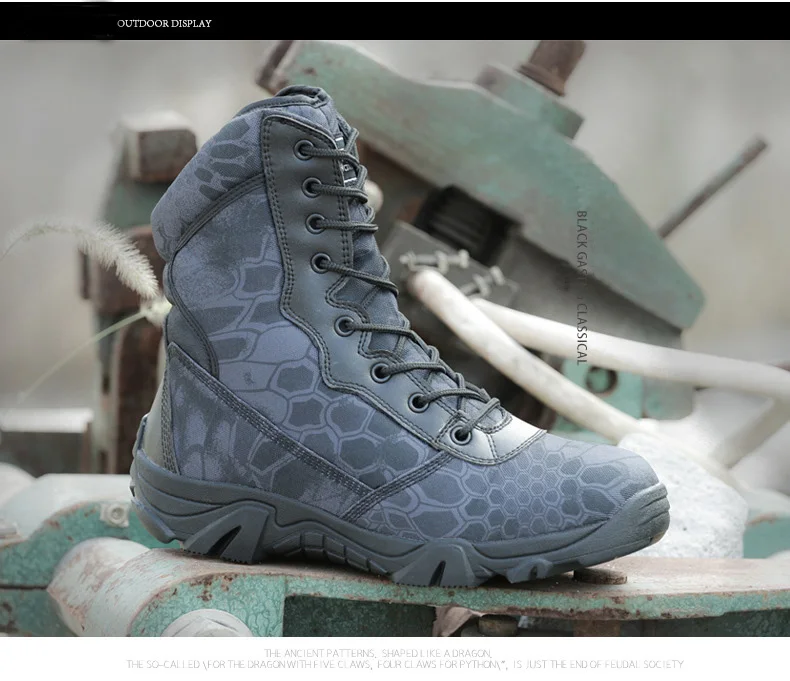 Bottes en cuir imperméables pour hommes, chaussures de travail décontractées, bottes de printemps Skip Rinse, imprimé dans le désert, DulBoots, 2024