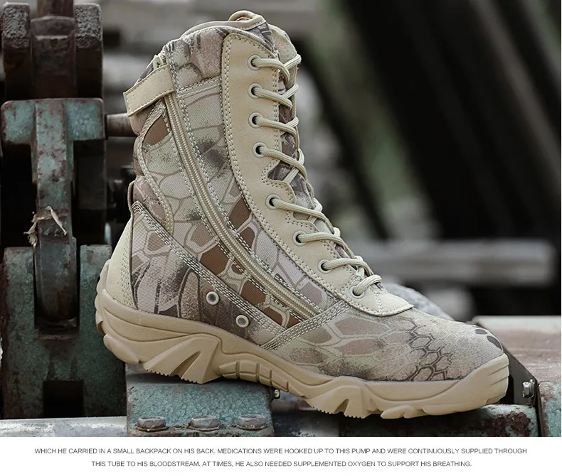 Bottes en cuir imperméables pour hommes, chaussures de travail décontractées, bottes de printemps Skip Rinse, imprimé dans le désert, DulBoots, 2024