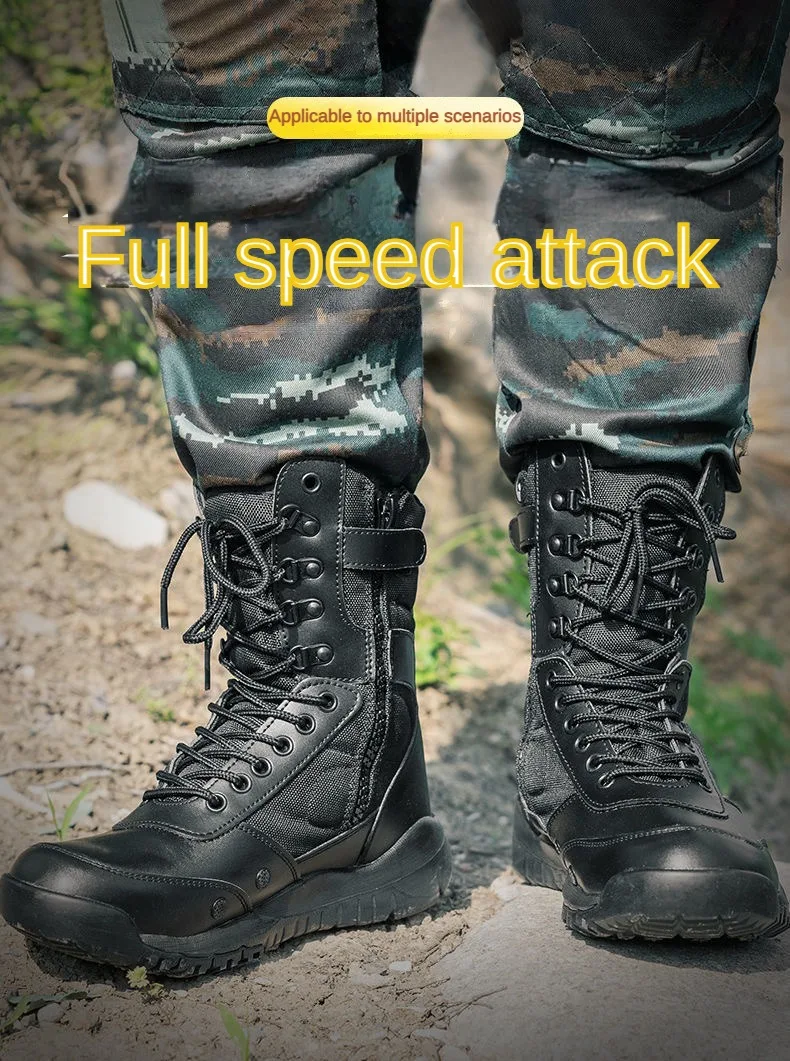 LAHORS-Bottes de randonnée légères en cuir de vachette pour hommes, chaussures de rinçage en plein air, bottes de saut dans le désert
