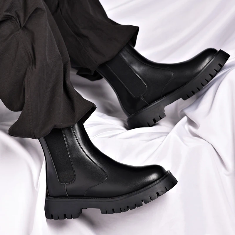 Bottes montantes pour hommes, Styles de conception à la mode, Loisirs en plein air, ix, Belle américains, Classique, Noir, Nouveau, 03 Chaussures