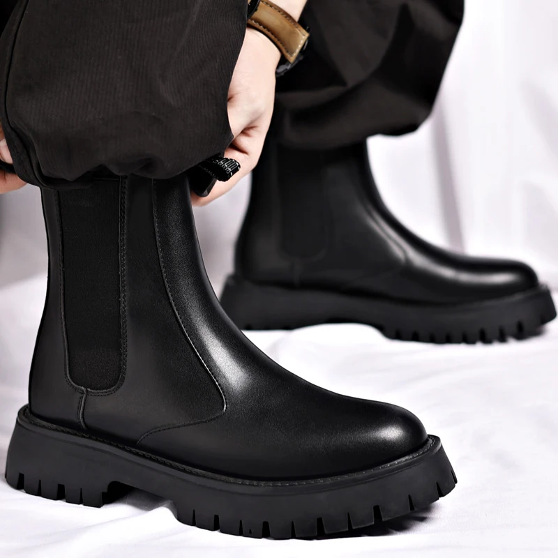 Bottes montantes pour hommes, Styles de conception à la mode, Loisirs en plein air, ix, Belle américains, Classique, Noir, Nouveau, 03 Chaussures