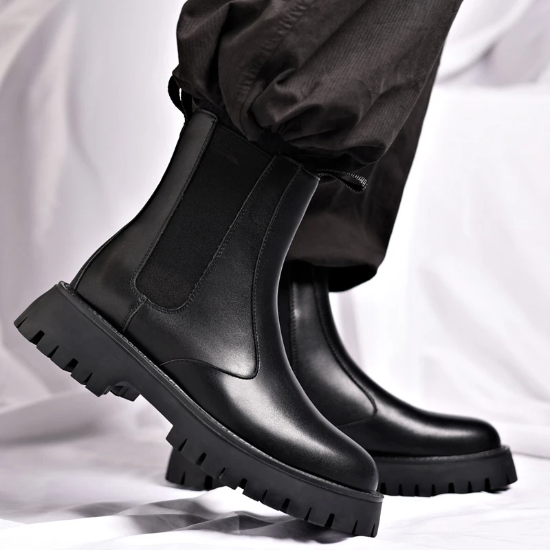 Bottes montantes pour hommes, Styles de conception à la mode, Loisirs en plein air, ix, Belle américains, Classique, Noir, Nouveau, 03 Chaussures