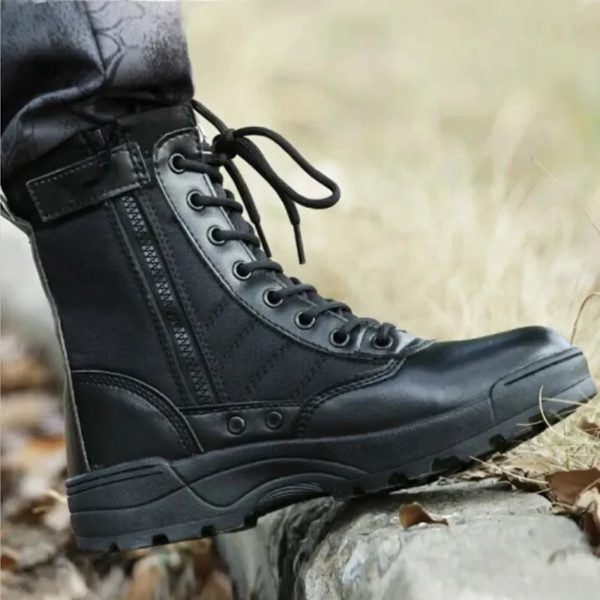 Bottes en cuir respirantes pour hommes, chaussures de randonnée en plein air, bottes du désert, grande taille, mode populaire, hiver