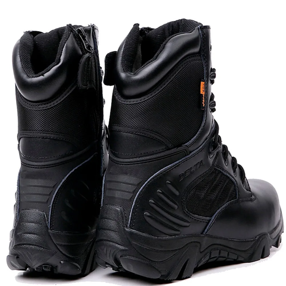 Bottes skip en cuir pour hommes, chaussures de sécurité pour le travail dans le désert, DulRinse, hiver