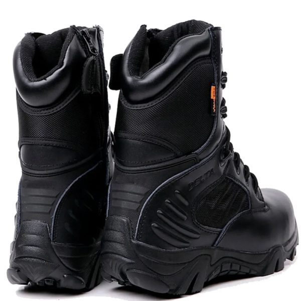 Bottes skip en cuir pour hommes, chaussures de sécurité pour le travail dans le désert, DulRinse, hiver – Image 6