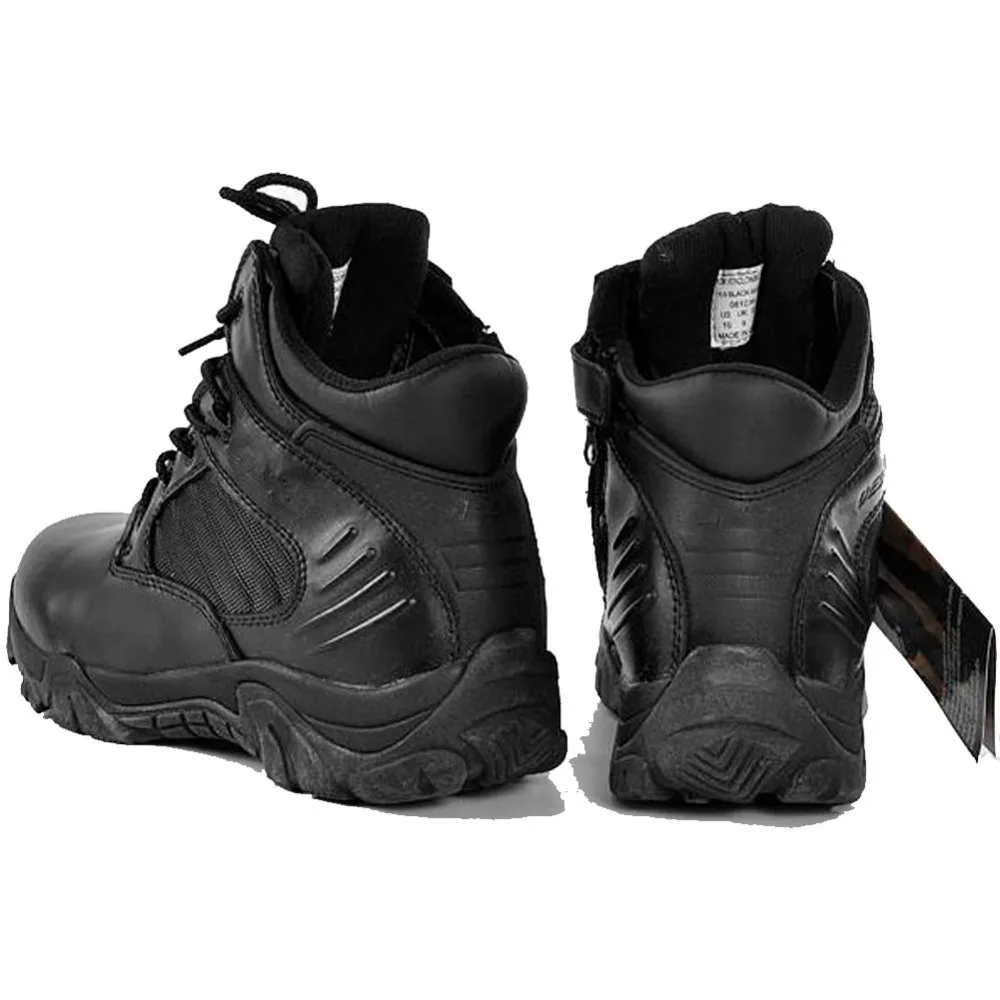 Bottes skip en cuir pour hommes, chaussures de sécurité pour le travail dans le désert, DulRinse, hiver