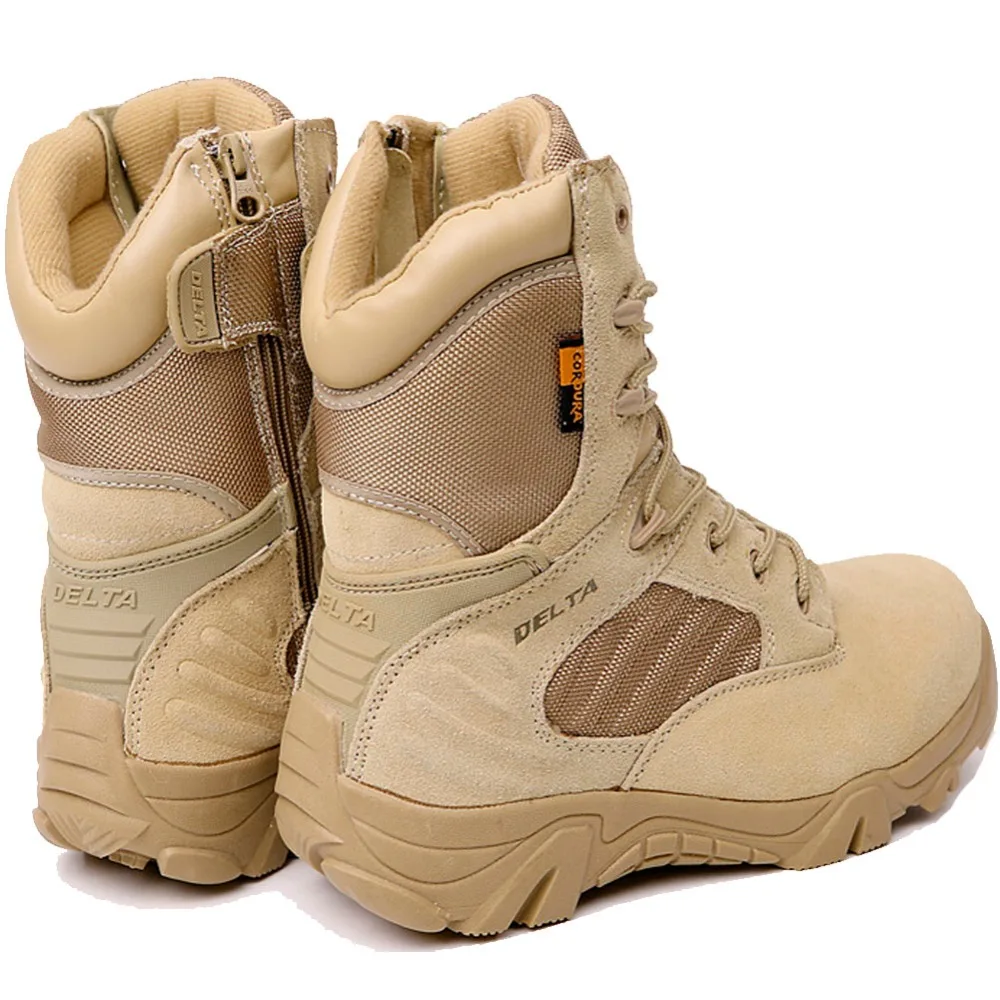 Bottes skip en cuir pour hommes, chaussures de sécurité pour le travail dans le désert, DulRinse, hiver
