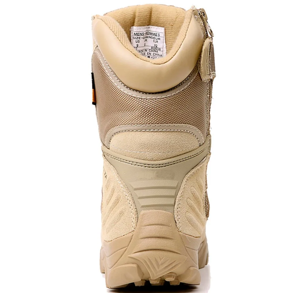 Bottes skip en cuir pour hommes, chaussures de sécurité pour le travail dans le désert, DulRinse, hiver