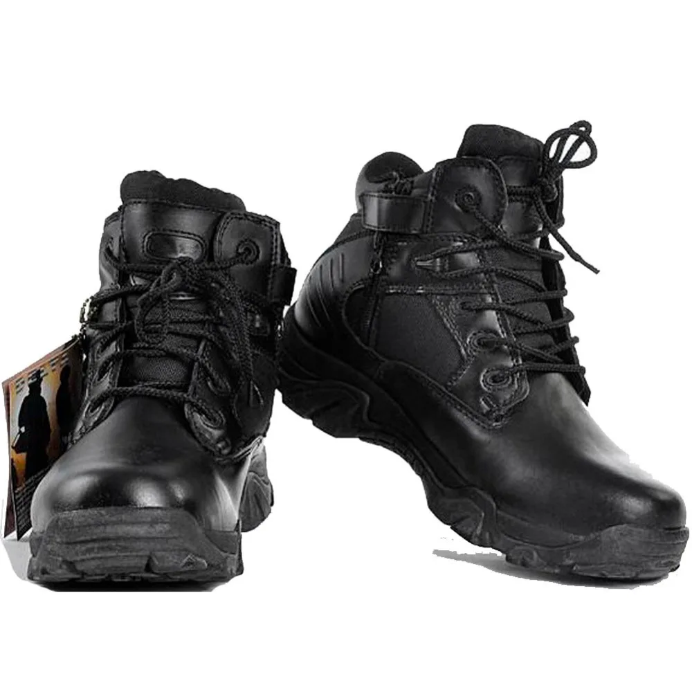 Bottes skip en cuir pour hommes, chaussures de sécurité pour le travail dans le désert, DulRinse, hiver