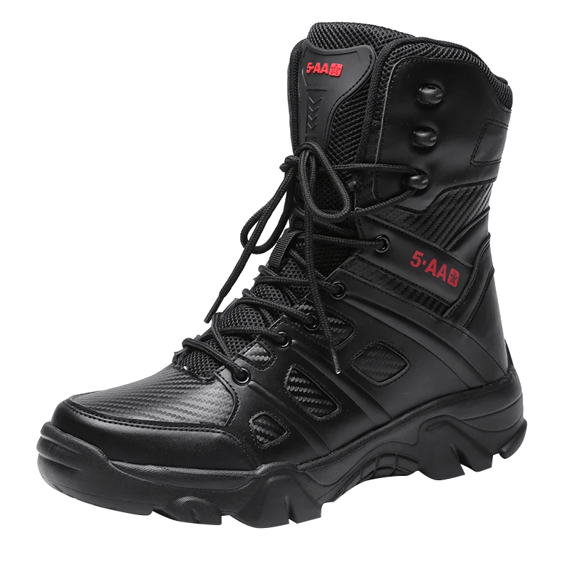 Bottes de l'armée imperméables pour hommes, chaussures de travail dans le désert, escalade, randonnée, rinçage, extérieur, grande taille, 47
