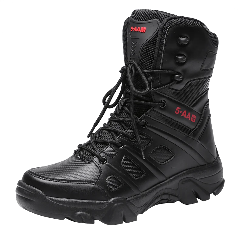 Bottes de l'armée imperméables pour hommes, chaussures de travail dans le désert, escalade, randonnée, rinçage, extérieur, grande taille, 47