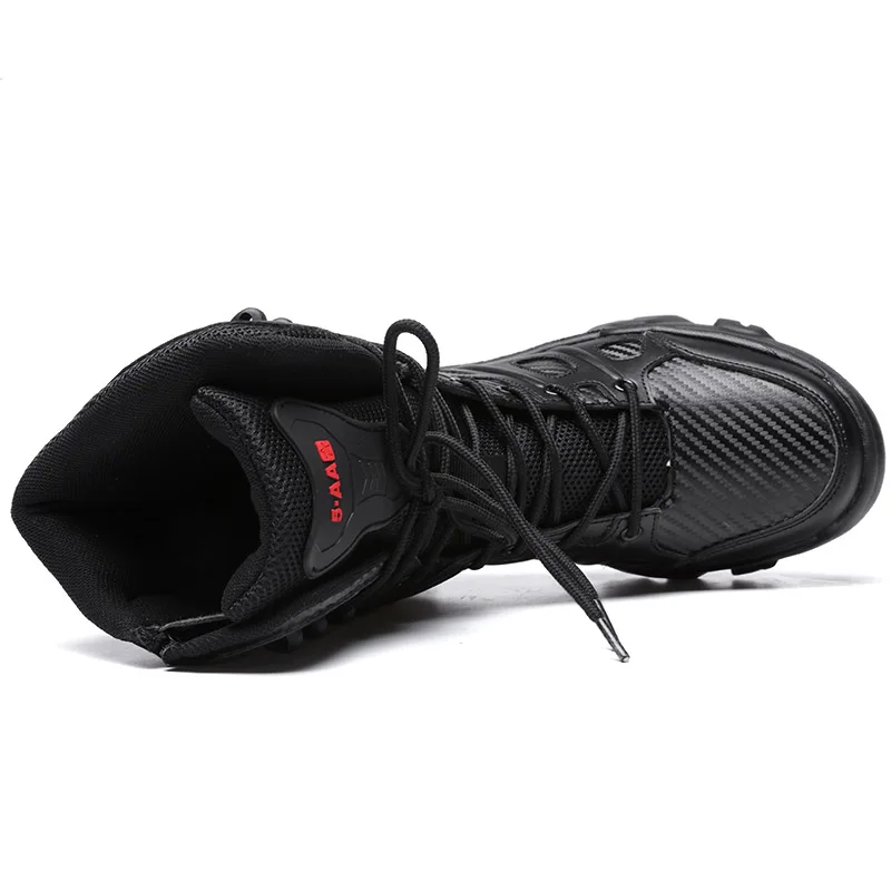 Bottes de l'armée imperméables pour hommes, chaussures de travail dans le désert, escalade, randonnée, rinçage, extérieur, grande taille, 47