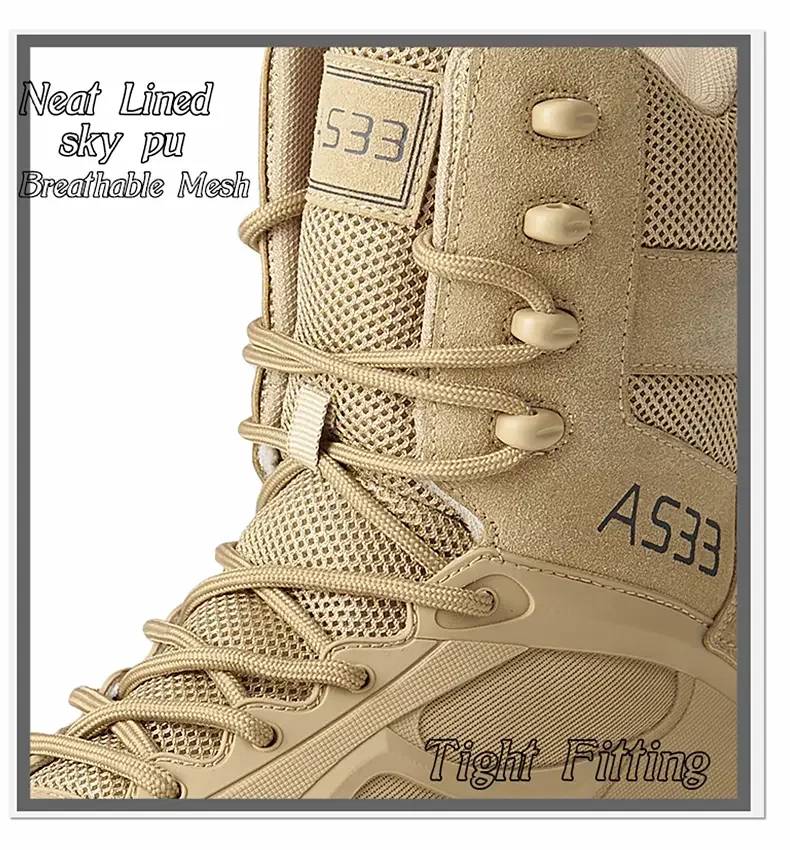 Bottes de l'armée imperméables pour hommes, chaussures de sécurité pour le travail dans le désert, chaussures d'escalade et de randonnée, bottes d'extérieur de rinçage Bottes de l'armée imperméables pour hommes, chaussures de sécurité pour le travail dans le désert, chaussures d'escalade et de randonnée, bottes d'extérieur de rinçage
