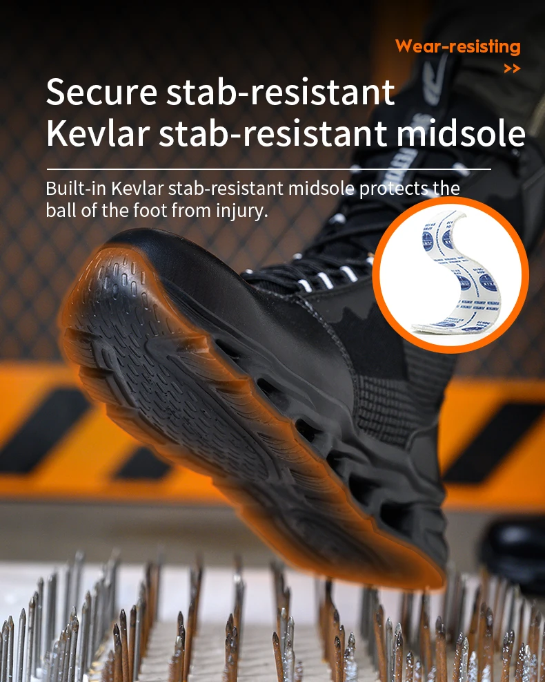 Bottes de sécurité en acier anti-écrasement pour hommes, bottes de travail militaires, capuchon Parker, chaussures de sécurité, nouvelle mode, 2024 Bottes de sécurité en acier anti-écrasement pour hommes, bottes de travail militaires, capuchon Parker, chaussures de sécurité, nouvelle mode, 2024