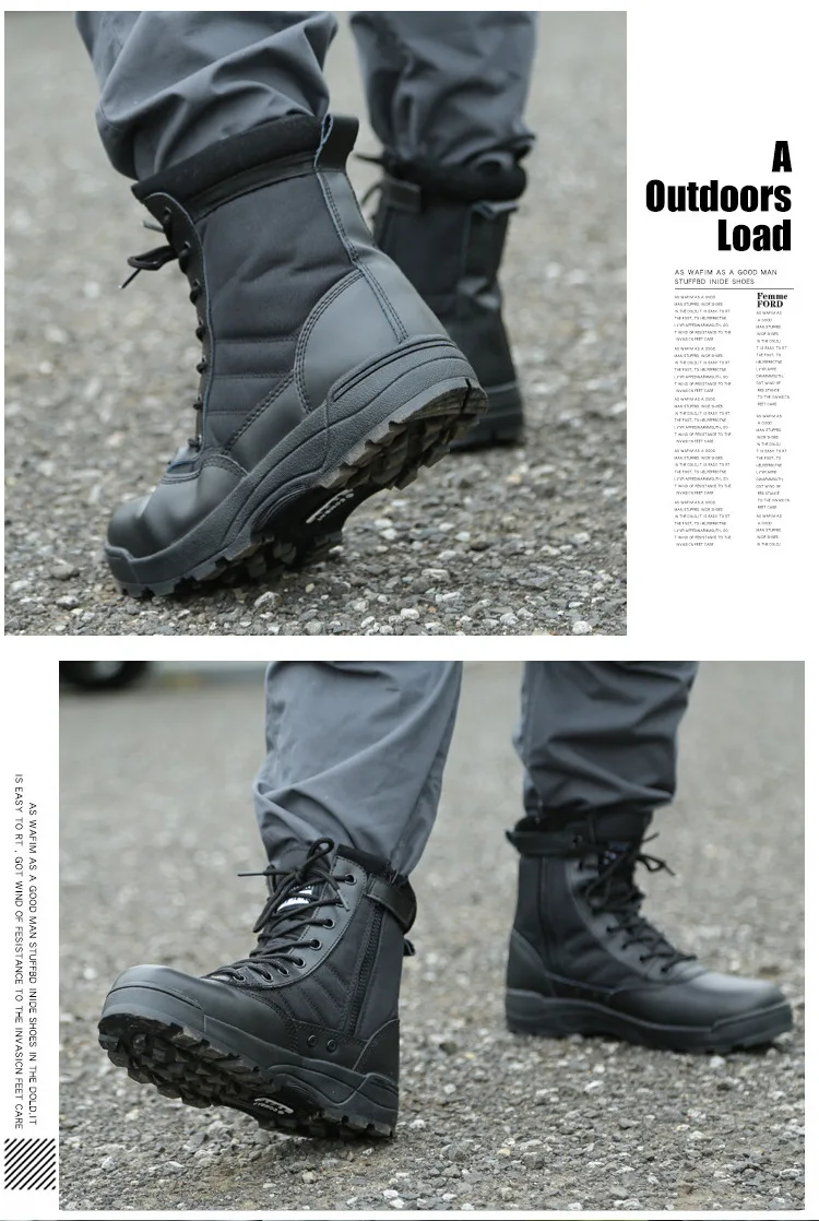 Dulboots-Bottes de saut du désert pour hommes, force spéciale, randonnée en plein air, chaussures de rinçage, travail, chaussures de sécurité Dulboots-Bottes de saut du désert pour hommes, force spéciale, randonnée en plein air, chaussures de rinçage, travail, chaussures de sécurité