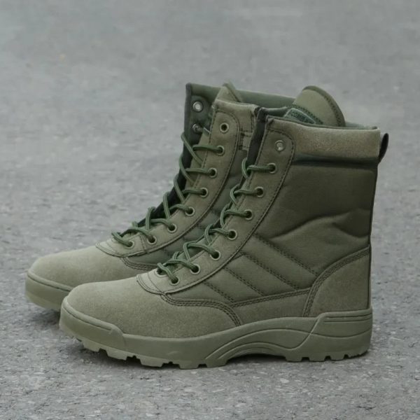 Dulboots-Bottes de saut du désert pour hommes, force spéciale, randonnée en plein air, chaussures de rinçage, travail, chaussures de sécurité – Image 4