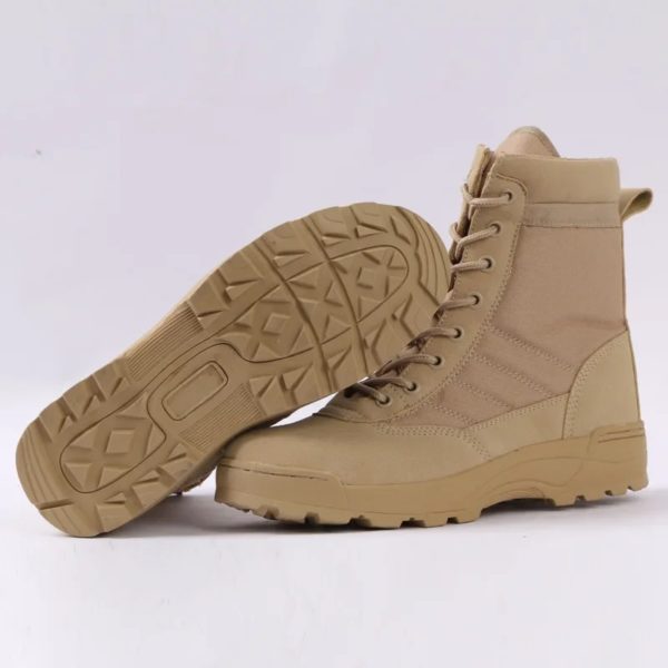Dulboots-Bottes de saut du désert pour hommes, force spéciale, randonnée en plein air, chaussures de rinçage, travail, chaussures de sécurité – Image 6