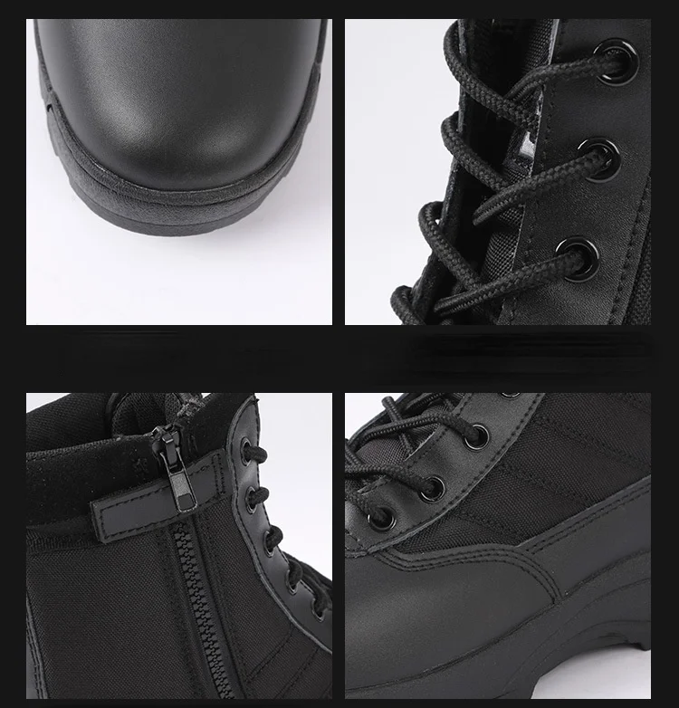 Bottes de randonnée en plein air noires pour hommes, chaussures de sécurité de travail, chaussures de rinçage, adaptées au saut du désert, mode spéciale