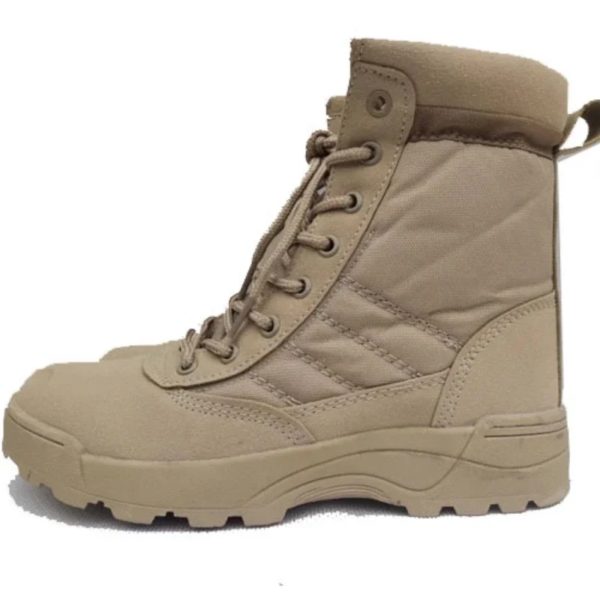 Bottes de randonnée en plein air noires pour hommes, chaussures de sécurité de travail, chaussures de rinçage, adaptées au saut du désert, mode spéciale – Image 2