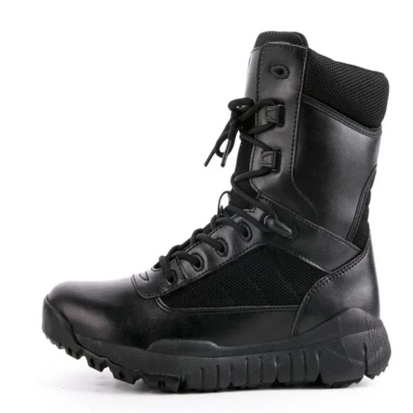 Bottes Militaires Antidérapantes pour Homme, Chaussures Décontractées, Couleur Unie, Noir et Marron, Printemps et Été – Image 5