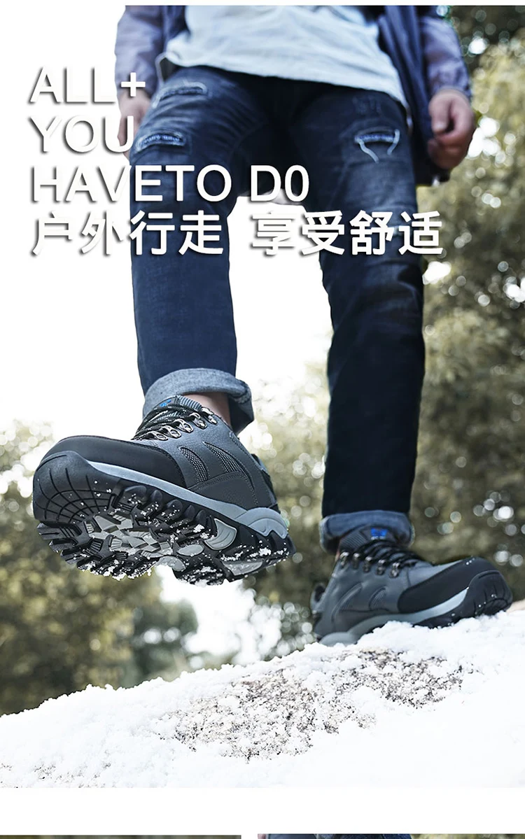 Bottes tactiques de Combat d'automne pour hommes, baskets chaudes en fourrure de neige, rembourrées, de Trekking noires, imperméables, en cuir