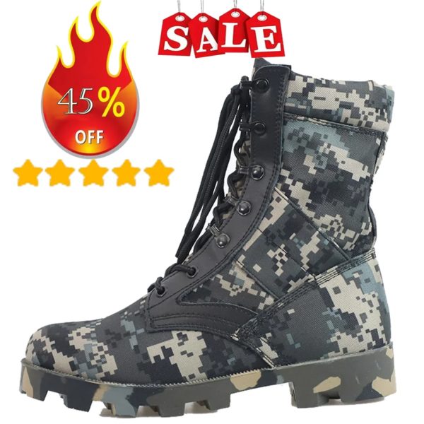 Camfloug-Bottes de randonnée en plein air pour hommes, chaussures d'entraînement tout-terrain dans le désert, chaussures montantes dans la jungle, DulBotas, offre spéciale, nouveau, 2023 – Image 2