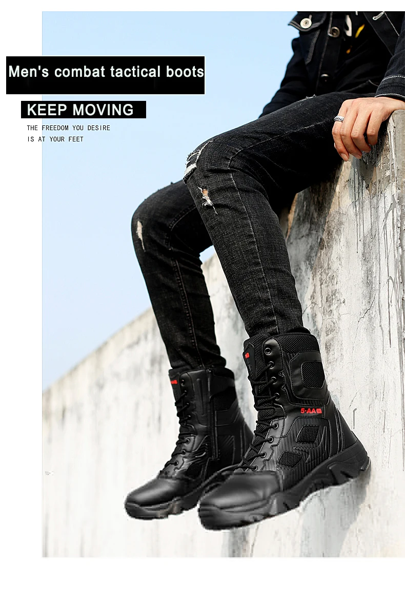 Bottes de sécurité imperméables de l'armée de la force spéciale pour hommes, chaussures de moto pour hommes, bottes skip DulBoots, rinçage au travail, hiver 2024 Bottes de sécurité imperméables de l'armée de la force spéciale pour hommes, chaussures de moto pour hommes, bottes skip DulBoots, rinçage au travail, hiver 2024